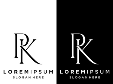 Luxury RK , KR , K , R Letter Logo with an elegant and unique monogram. Logo for business card , business , brand , company. preview picture
