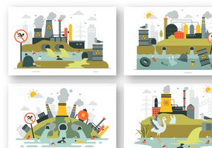 8 Industrial Water Pollution Illustration