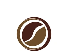 Coffee bean icon vector illustration template