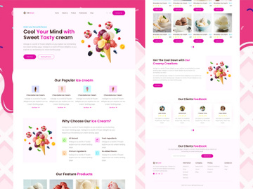 Ice Cream Landing Page Concept preview picture