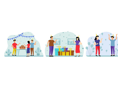 Birthday Flat Illustration