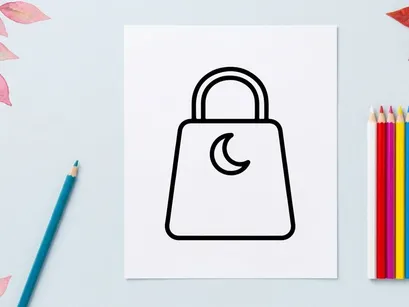 Digital security padlock icon isolated on white. Cyber protection symbol for data privacy and online safety.