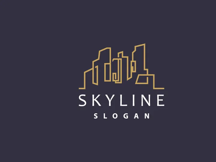 Cityscape Logo, Metropolis Skyline Design, City Building Vector, Icon Symbol Illustration