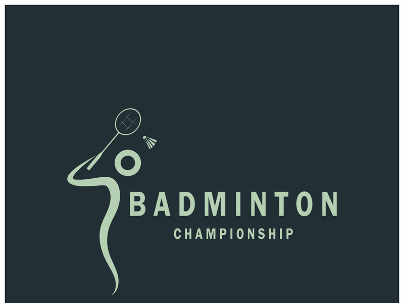 Modern Badminton logo design with Dynamic Shuttlecock and Racket, for championship, sport, sports shop, badminton school, business, company, tournament