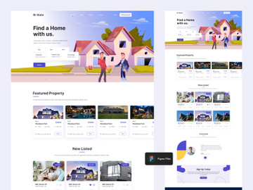 Real Estate Figma Template preview picture