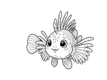 Cute happy pufferfish smiling vector illustration preview picture