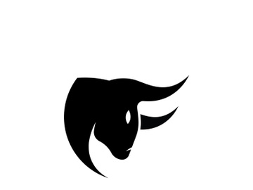 Retro vintage bull head horns logo. preview picture