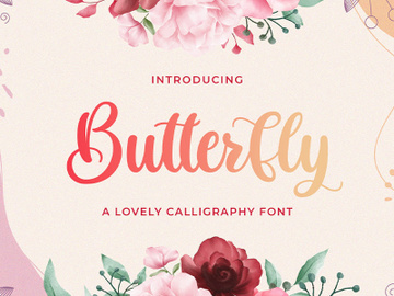 Butterfly - Lovely Calligraphy Font preview picture