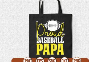 proud baseball papa t shirt Design
