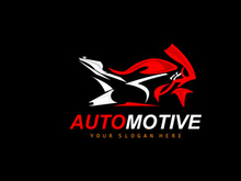 Motorcycle Logo, MotoSport Vehicle Vector, Design For, Automotive