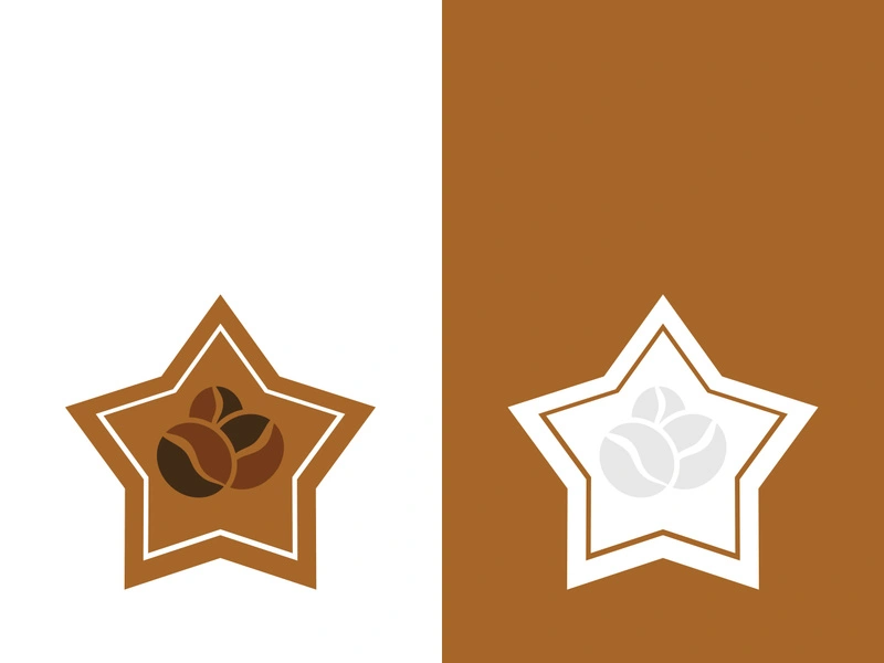 Coffee bean icon vector illustration template