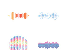 Sound waves vector illustration design template