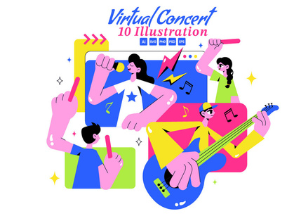 10 Virtual Concert Illustration