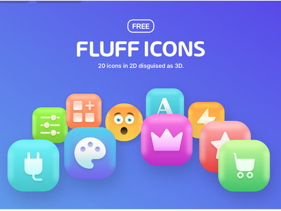 FLUFF 3D ICONS - FREE 😋
