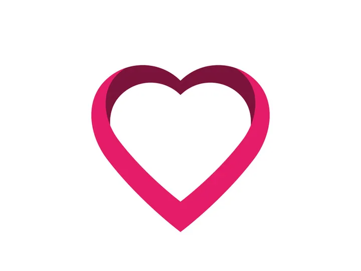 Love heart logo and symbol vector