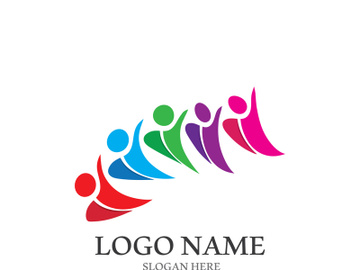 people group and community logo icon illustration design vector preview picture