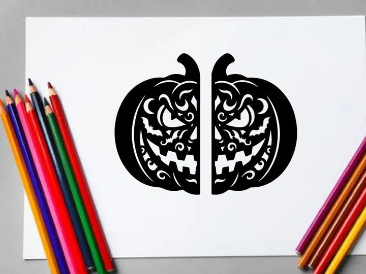 Halloween Pumpkin Jack-o'-lantern with Menacing Face for Fall Decor