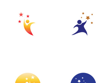 People star logo design to achieve a success or dream. preview picture