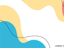 Hand drawn minimalist fluid shapes background