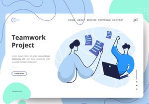 Team Work set Illustration