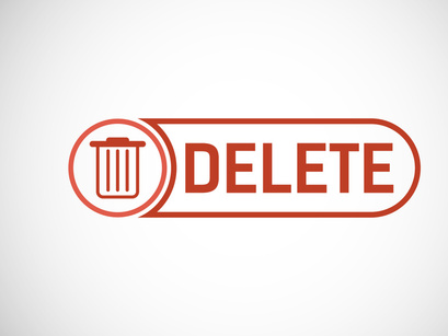 7 Pages Delete button trash can, bin symbol. Delete web icon vector illustration