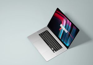 MacBook on Desk Mockup
