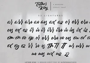 Luther King - Modern Script Font