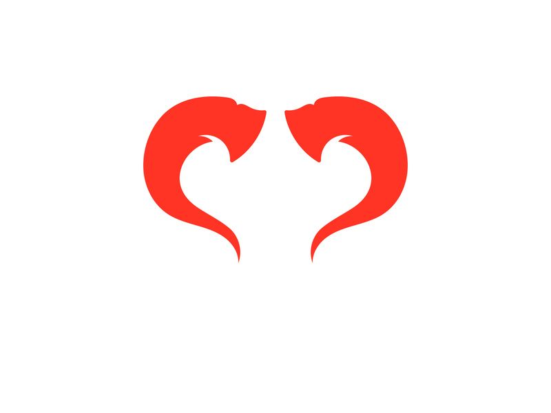 Devil horn red logo icon