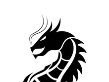 Dragon vector icon illustration design logo template