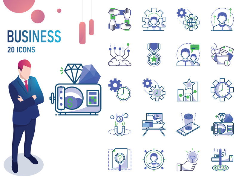 Bleu : Business And Finance IconSet