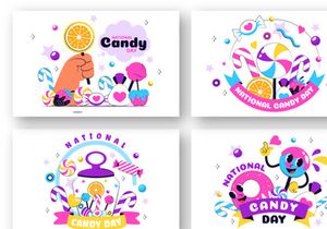10 National Candy Day Illustration