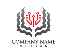 Digital book logo technology vector icon design