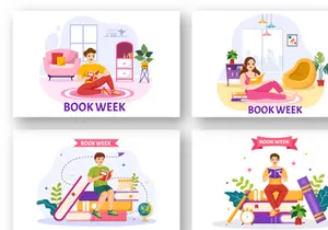 12 Book Week Events Illustration