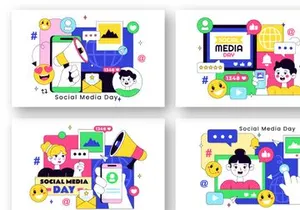 10 Social Media Day Illustration