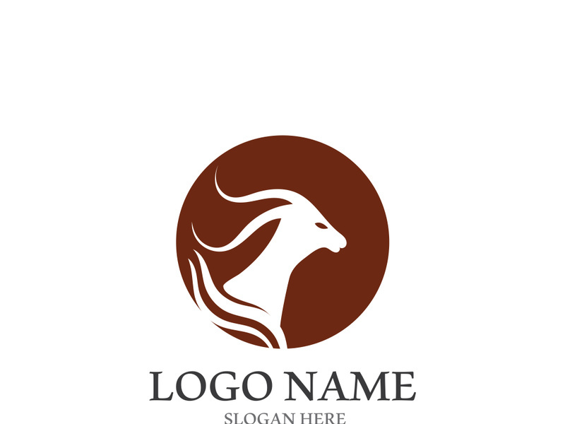 Goat logo template vector icon illustration design