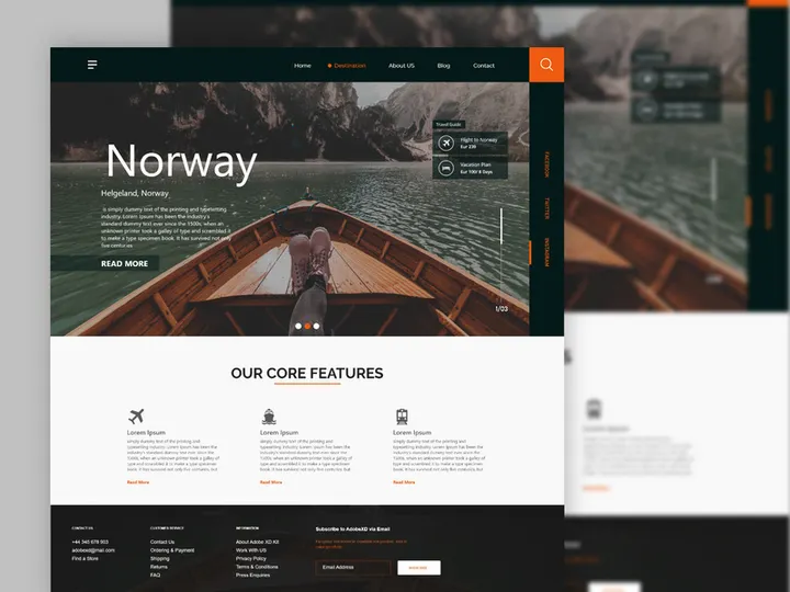 Travel Blog Website Template