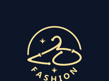 Clothing and Fashion logo design hanger concept, creative simple fashion shop business fashion vector beauty preview picture