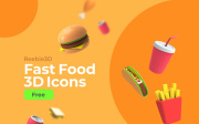 Reebie3D Fast Food 3D Icons