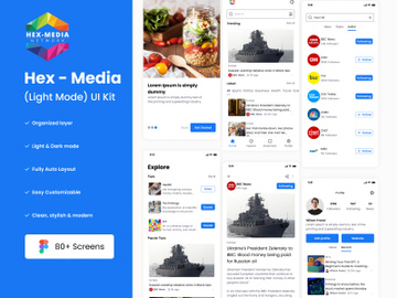 Creative Hex-Media News App UI Kit preview picture