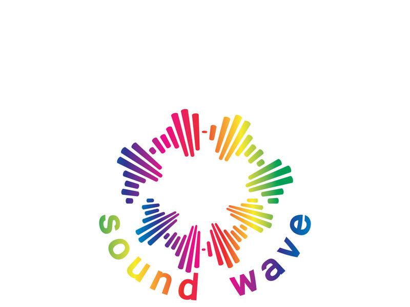 Sound waves vector illustration design template