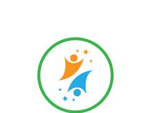 People star logo design to achieve a success or dream.