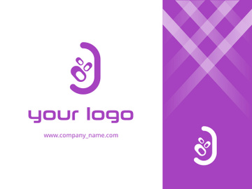 abstract ellipse loop modern logo design preview picture