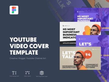 Youtube Video Cover Template - Creative Vlogger Youtube Channel Art preview picture