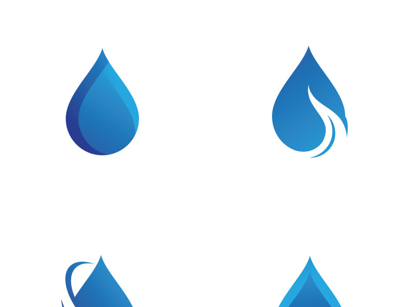 blue water drop Logo Template vector illustration design