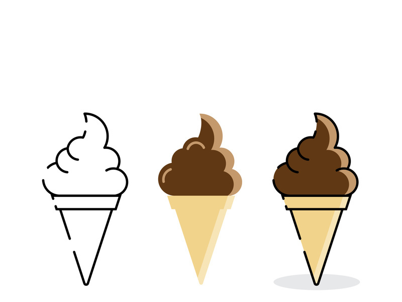 Minimalist Ice Cream vector illustration