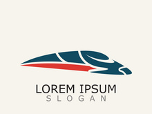 Modern Train logo image design transport railway icon template