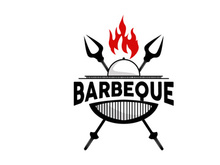 Barbeque Logo, Hot Grill Design With Fire And Spatula