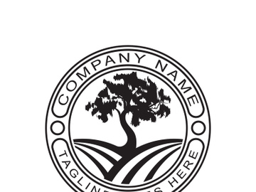 Root Leaf Family Tree of Life Oak Banyan Maple Stamp Seal Emblem Label logo design vector preview picture