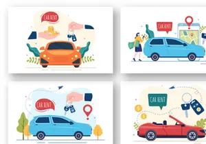 15 Car Rental Illustration