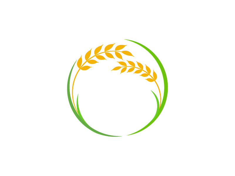 Agriculture wheat rice icon illustration